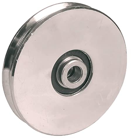 Seilrolle Edelstahl gelagert, | Ø80 mm | für Ø8 mm Seile | Belastung bis 230 kg