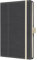Sigel CO697 Notizbuch A5 dotted, Leder-Look, grau, weiß, Hardcover, 194 nummerierte Seiten, nachhaltiges Papier, mit Inhaltsverzeichnis, Stiftschlaufe, Falttasche, Conceptum