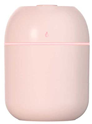 Oniissy Luftbefeuchter Tragbarer Mini Luftbefeuchter für Schlafzimmer, Persönlicher Desktop Luftbefeuchter, USB Cool Mist Luftbefeuchter mit Licht, für Büro Zuhause Auto-Rosa