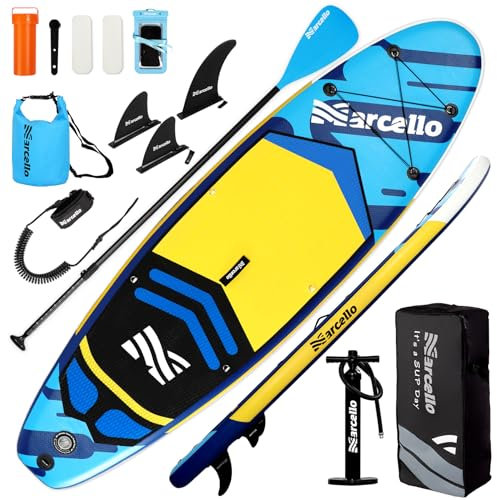 Paddle Board, Inflatable Stand Up Paddle Board, 10‘6/11' ×33×6 Ultra-light SUP Board with Hand Pump, Leash, Repair Kit, Waterproof Phone Case and Waterproof Bag for Adults