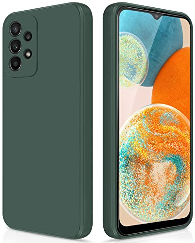 GiiYoon Hülle für Samsung Galaxy A23, grün | Silicone Case, Seidig Weiches Gefühl, Stoßschutz, Kratzfest, Mikrofaser-Innenfutter