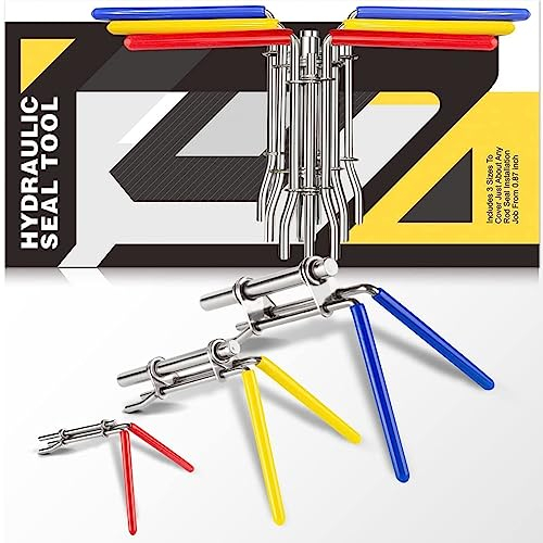 Greluma Outils d'installation de joints hydrauliques, kit de joints de réparation de piston de cylindre hydraulique, kits d'outils d'installation de joints de tige en U