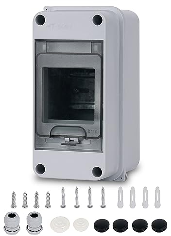 Zroden Coffret Electrique, Coffret Electrique Etanche Exterieur IP65, 3 Modules, Avec Terminaux, Rails Intégrés et Accessoires, Pour Une Utilisation à L'extérieur