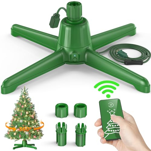 DG-Direct Drehbarer Weihnachtsbaumständer, bis zu 2,3 m, 40,8 kg künstlicher Weihnachtsbaum, 360° drehbarer Weihnachtsbaumständer, Weihnachtsbaum Drehfuß mit Fernbedienung