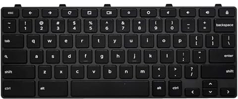 WWGTMC Replacement Keyboard Key for Dell Chromebook 11 3100,Chromebook 11 5190,Dell Chromebook 3100 3110 5190 Keyboard with Lock Key US Layout P/N: TPN-136US001909 AE09U018 NSK-EJ1SW