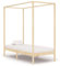 Annlera Himmelbett-Gestell Massivholz Kiefer 90x200 cm Bettgestell Bed Frame Bettrahmen Holzbett