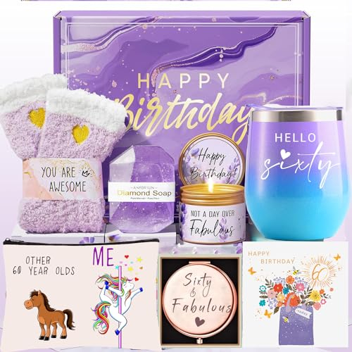 Geschenk zum 60. Geburtstag für Frauen, Geschenke zum 60. Geburtstag, Geschenkideen zum 60. Geburtstag, Geschenke für Frauen, Mutter, Schwester, Ehefrau, Tante, Kollegen