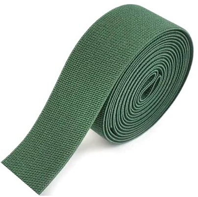 ELSKBRUN 5 Meter 10–50mm elastische Bänder für Hosen, Taille, Gummiband, Stretch-Gurtband, DIY-Kleidung, Nähzubehör, Grün, 50mm