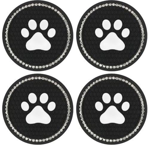 4 Pcs Car Cup Holder Pad 7cm Anti-Slip Paw Car Cup Pad Universal Auto Insert Cup Coaster Car Accessories for Car SUV Truck