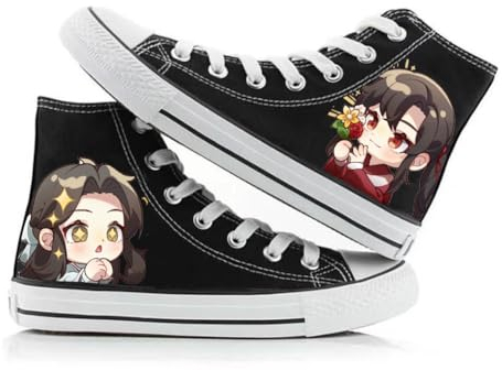 Tian Guan Ci Fu Shoes Xie lian&Hua Cheng Leinwand Schuhe Anime Charakter Druck Schuhe Unisex Schnürschuhe Casual Fashion Sneakers