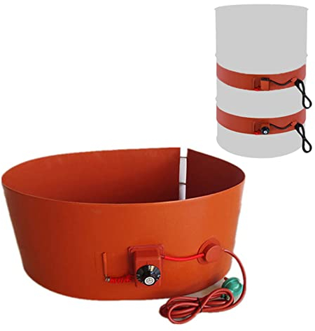 Dunxiles Metallfassheizung, Ölfassheizung, Fassheizkissen, 30-130 ℃, Metallfass-Heizband, Silikon-Eimerheizung, Elastische Fass-Eimer-Bandheizung für Industrielle Anwendung, Fassheizung