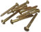 Brass Roundhead Slotted Wood Screws - 4.0mm x 40mm - 8 x 1 1/2 (Pack of 10)
