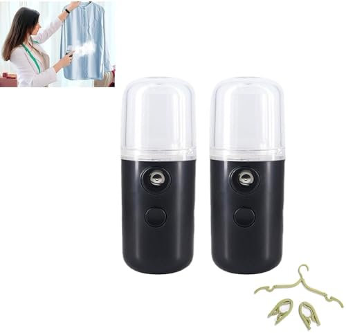Easy Care Sunshine 15s Heat up Mini Travel Steamer, Cordless Burn Prevention Ironing Machine battery operated, Portable Steam Iron for Home, Office, and Travel With travel hanger(Black)