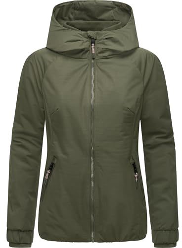 Ragwear Damen warme wasserdichte und atmungsaktive Winterjacke mit Kapuze Dizzie Warm Rain YOUMODO Dark Olive Gr. L
