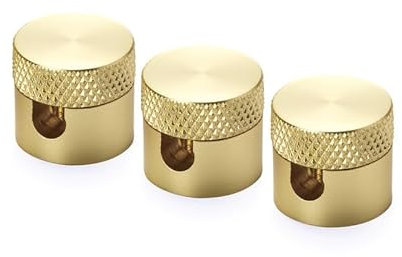 ORION LIGHTSTYLE Wand- und Deckenpin, 3 Stück, (Ø 19 mm), Höhe 18 mm, Kabelhalter als Deckenbefestigung für Textilkabel, Messing Gold