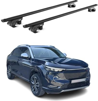 OMAC Dachträger für Seat Ateca 2016-2026 Aluminium Schwarz | TÜV geprüft, bis 90 kg Traglast, T-Nut-Befestigung, für Standard-Dachreling geeignet, Querträger, Grundträger