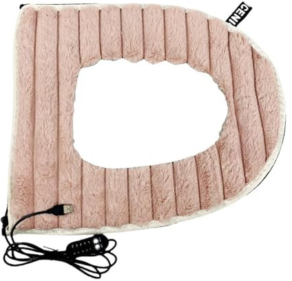 Beheizter Toilettensitz, Toilettensitzwärmer, Verstellbarer Sitzbezug, USB Toilettensitz mit Einstellbarer Temperatur 17,32 x 14,57 x 0,79 Zoll für Winter Badezimmer Komfort (1 Stück)