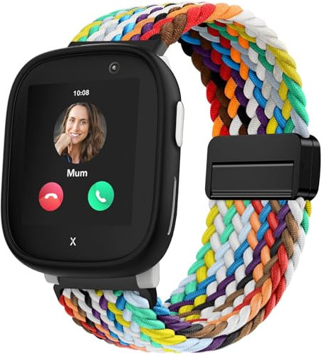 OUTPUTBT Magnetisch Armbänder 20mm für Xplora X6 Play/X 6/X6 Pro/XPLORA XMOVE/Sloth cloud H97/Anio 5/Anio 6/Gizmo/Gabb Watch 3/2/1 Armband Kinder Nylon Baumwolle Geflecht für Mädchen Jungen