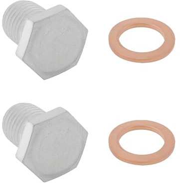 Briny River 2 Stück Auto-Ölwannen-Ablassschraube Motorölwannen-Ablassschraube mit Dichtung 11131273093 Kompatibel mit BMW E30 E34 E36 E39 M12 * 1,5 X 20,5 X 17 Mm