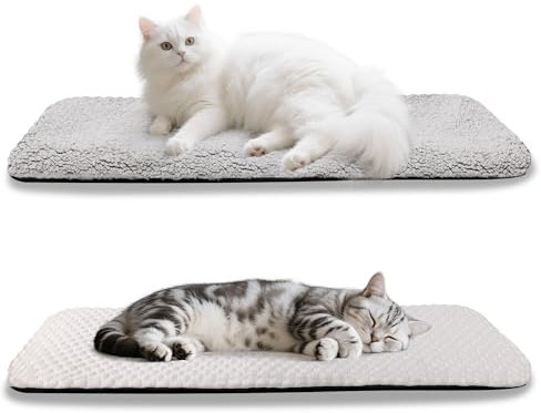 pet prime Cat Windowsill Mat, Cat Windowsill Bed Non-Slip with Two Non-Slip Removable Washable Cover, Cool-Feeling Fibre and Soft Self-Warming (90 x 28 cm Grey)