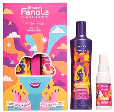 Fanola Celebration Kit 20 Years: Wonder No Yellow Shampoo, Wonder Hair Mist Spray