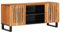 Makastle Meuble TV, Meuble de Salon, Console TV avec Portes et Étagères, Banc TV en Bois, Table TV, Support Télé, Meuble Tele, pour Salon et Bureau, 105x34x46 cm Bois d'acacia Massif