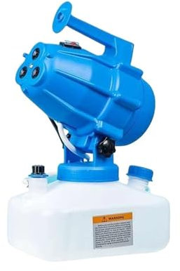 XINFULI Pulverizador, Pulverizador atomizador portátil de Volumen Ultra bajo con 3 boquillas, nebulizador soplador de Niebla Fina, máquina de nebulización en frío de 5L,Pulverizador de jardín(Blauw)