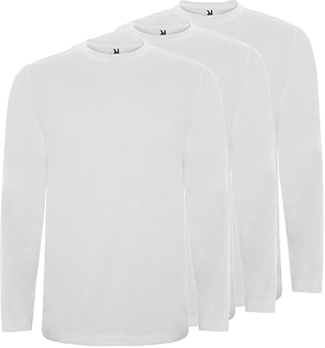 Roly Pack de Camisetas Hombre Extreme, Camiseta Manga Larga Hombre de algodón Suave, 100% Algodón, Ideal para Todas Las Estaciones, Confort y Estilo