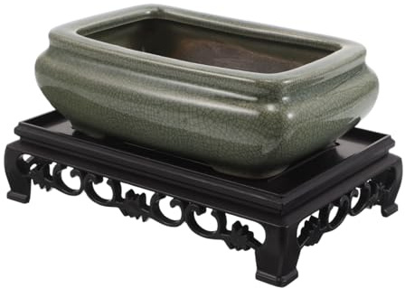 Mobestech Kiln Flower Pot Ceramic Planter Bowl Bonsai Pot for Indoor Garden Use Vintage Style Flower Planter Container for Succulent and Floral Display