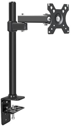 FSNTRKNA Fully Adjustable Single Arm LCD LED Monitor Stand Desk Mount TV Stand for 14 - 27 Screens 100x100 XL03-400 White(14-27inch XL13-400)