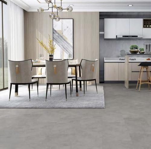 Smartdec Rock 40 Acoustic LVT Click Flooring, 5.2mm Thick, Heavy Domestic Use, Grey (Denver Light Grey)