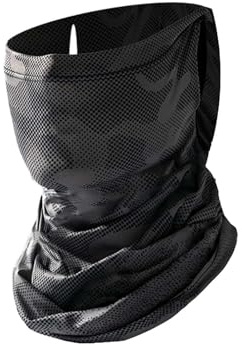 Qipeika Eisseide Sonnencreme für Herren, Outdoor, Reiten, Angeln, Ohr, schwarze Python-Ohren