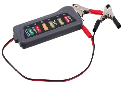 GANAZONO Motorradbatterietester 12v Kfz Batterie und Lichtmaschinentester mit Digitalanzeige Sicherer Clip Kompakt für Auto Motorrad und 12v Fahrzeuge