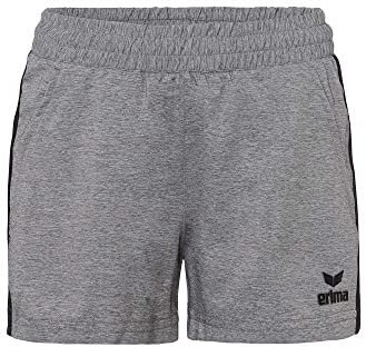 ERIMA Damen Shorts Premium One 2.0 Shorts, grau melange/schwarz, 46, 1151802