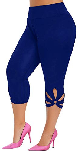 Legging en Dentelle Été Grande Taille Femme,Overdose Pantalon Sport Short Sportswear Gym Running Yoga Athletic Taille Haute Stretch Trousers (XXXXXL, Gris)