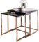 Wohnling Satztisch CHUR Schwarz/Kupfer Beistelltisch MDF/Metall, Couchtisch Set aus 2 Tischen, Kleiner Wohnzimmertisch, Metalltisch mit Holzplatte, Ablagetisch modern