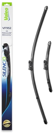 VALEO Silencio Wiper - VF952 - Kit of High Performance, Superior Road Visibility, Easy Installation Original Flat Blades 700mm/350mm - Front - Set of 2 Wiper Blades - 577952 | Compatible with: FORD FIESTA VII, FIESTA VII Van, PUMA