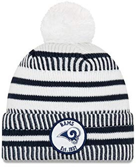 New Era Sideline Home 2019 Bommel Mütze Los Angeles Rams