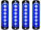 4pcs 12-24V Ultra Sottile Lampeggiante Emergenza Avvertimento Strobo Luci Luce - 6LEDS Flash Warning Light Bar - Auto Moto Truck-Blu