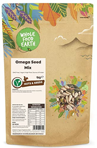 Wholefood Earth Omega-Samenmischung – GVO-frei – Vegan – Milchfrei – ohne Zuckerzusatz – 1 kg