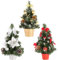 semen 3 Stücke Tischdeko Künstlicher Weihnachtsbaum Weihnachten schmuck mit Töpfe Gefälschte Kunst Tannenbaum Natur Schneeflocken für Weihnachtsfeier 30cm Höhe