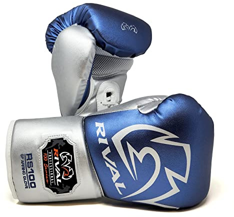 RIVAL RS100 Professionelle Sparring-Handschuhe zum Schnüren, handgefertigt aus superreichem Mikrofaser-Polyurethan, ergonomisch geformt, um sich perfekt an Ihre Hand anzupassen