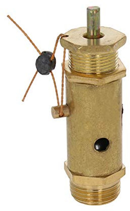 Othmro Air Compressor Pressure Relief Valve 16.2mm Thread Diameter Spring Type One Way 1Pcs