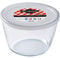 O'Cuisine Cook Freeze & Serve Round Borosilicate Glass Dish with Lid 1.6LT Food Air Fryer Dish Meal Prep Containers