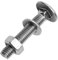 Schlossschrauben M8x70/70 mm mit Sechskantmuttern & Unterlegscheiben M8 aus Edelstahl A2 (20 Stück) | Flachrundschrauben - Edelstahlmuttern - Beilagscheiben von MESAROS®