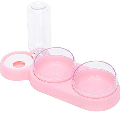 Platos para Perro Platos para Gato Comedero Automático para Perros Y Gatos para Perros Cuencos para Gatitos Recipientes para Alimentación Lenta Suministros Cuenco De Plástico Rosa