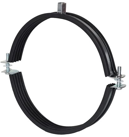 10 Stück - Fixotec Lüftungsschelle SD M8/M10 NW 200 mm verzinkt mit Einlage - werden zur Montage von Lüftungs- und Wickelfalzrohren jeder Art verwendet