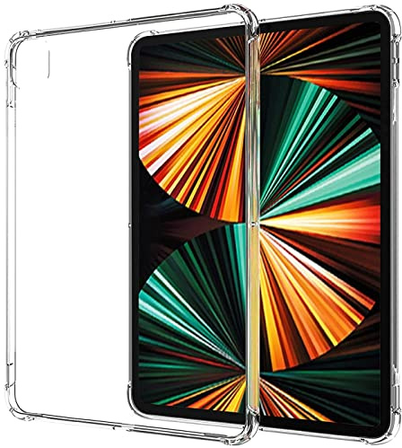 Verco Étui de protection ultra léger pour iPad Pro 12,9 modèle 2021, robuste, protection des bords renforcés, transparent