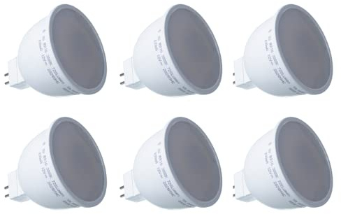 6 Stück LED-Lampen MR16 GU5.3 8 W 12 V 780 lm Warmweiß 3000 K, Ø50 mm Höhe 56 mm