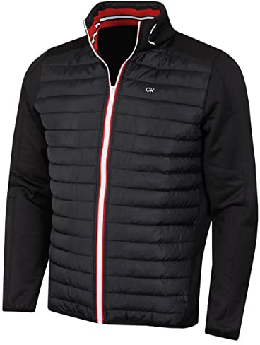 Calvin Klein Mens CK Hybrid Jacket - Black/Red - XXXL